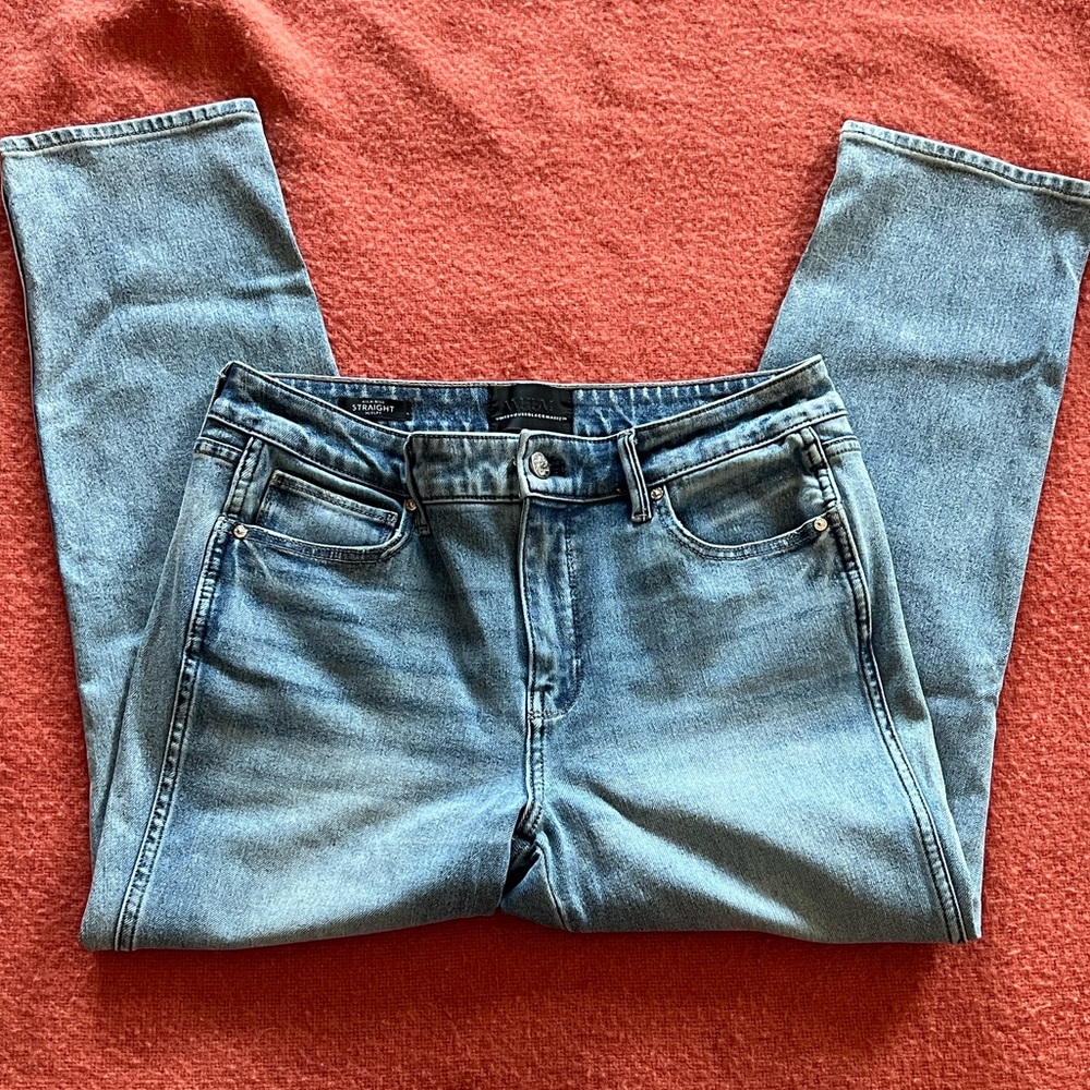 White House Black Market Light Blue Straight Leg Jeans